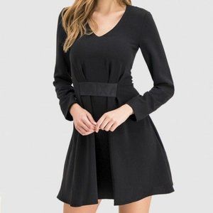 Armani Exchange Black Long Sleeve Skater Dress